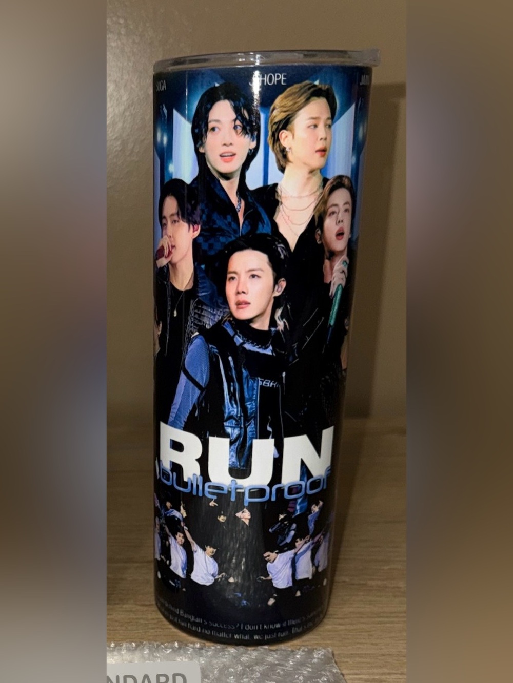 NEW IN BOX BTS Run Waterproof Tumbler.